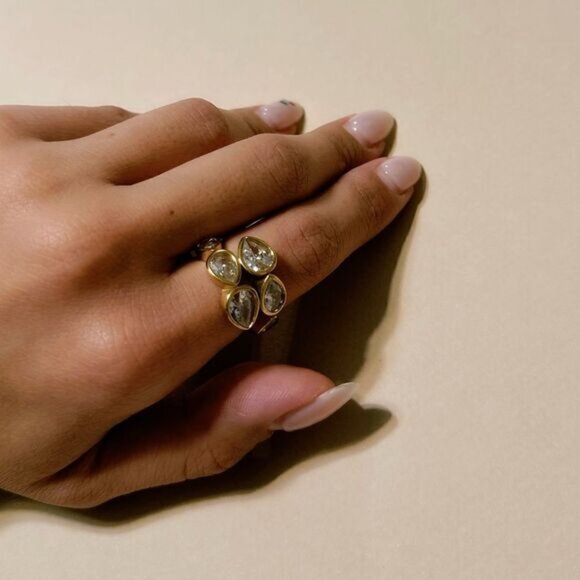 Teardrop ring  N655 - Picture 4 of 4